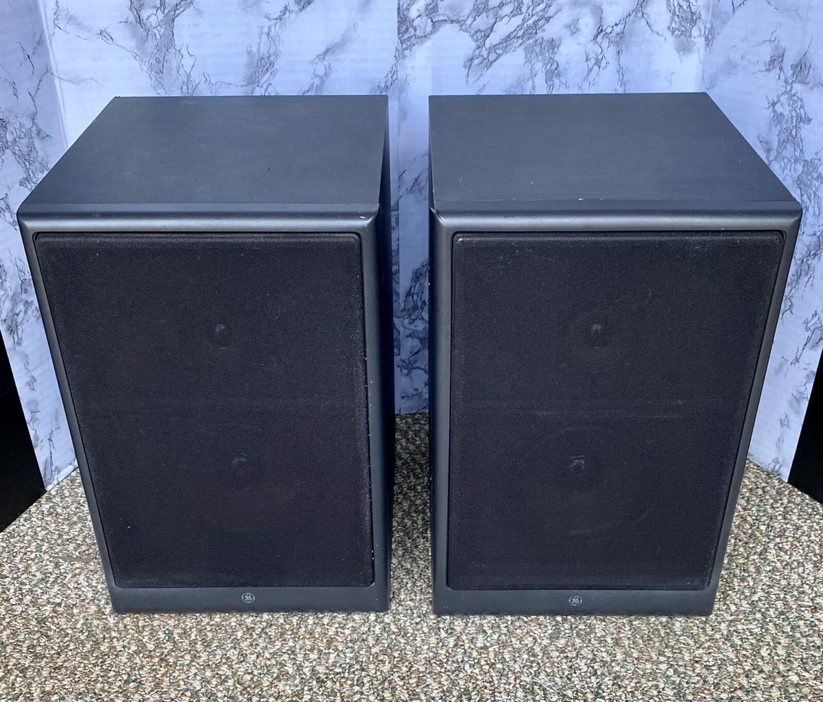 General Electric Pair Of Bookshelf Speakers Vintage 11 8069a Tested Working