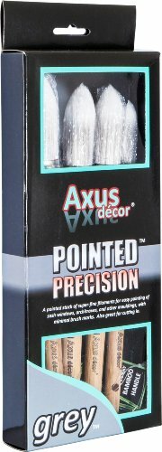 Axus Dcor Pointed Precision Brush Set - Grey