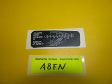 BMW R100 CS R90 S Hinweisschild Oelsorte für S-Cockpit Folie Aufkleber 1236236