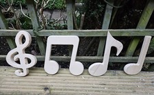 Musiknoten aus Holz x4 Frieden