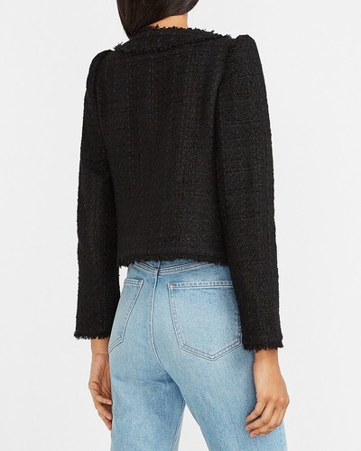 NEW EXPRESS $138 BLACK PUFF SLEEVE 
