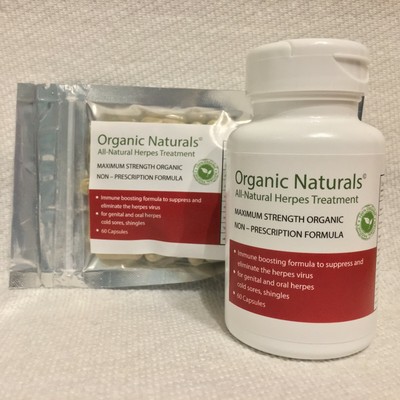 All-Natural Herpes Cure Treatment Capsules - by Organic Naturals - 60