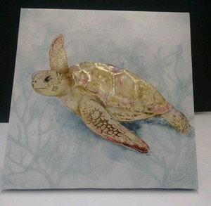 Turtle Bathroom Decor Wall Art Canvas Ebay