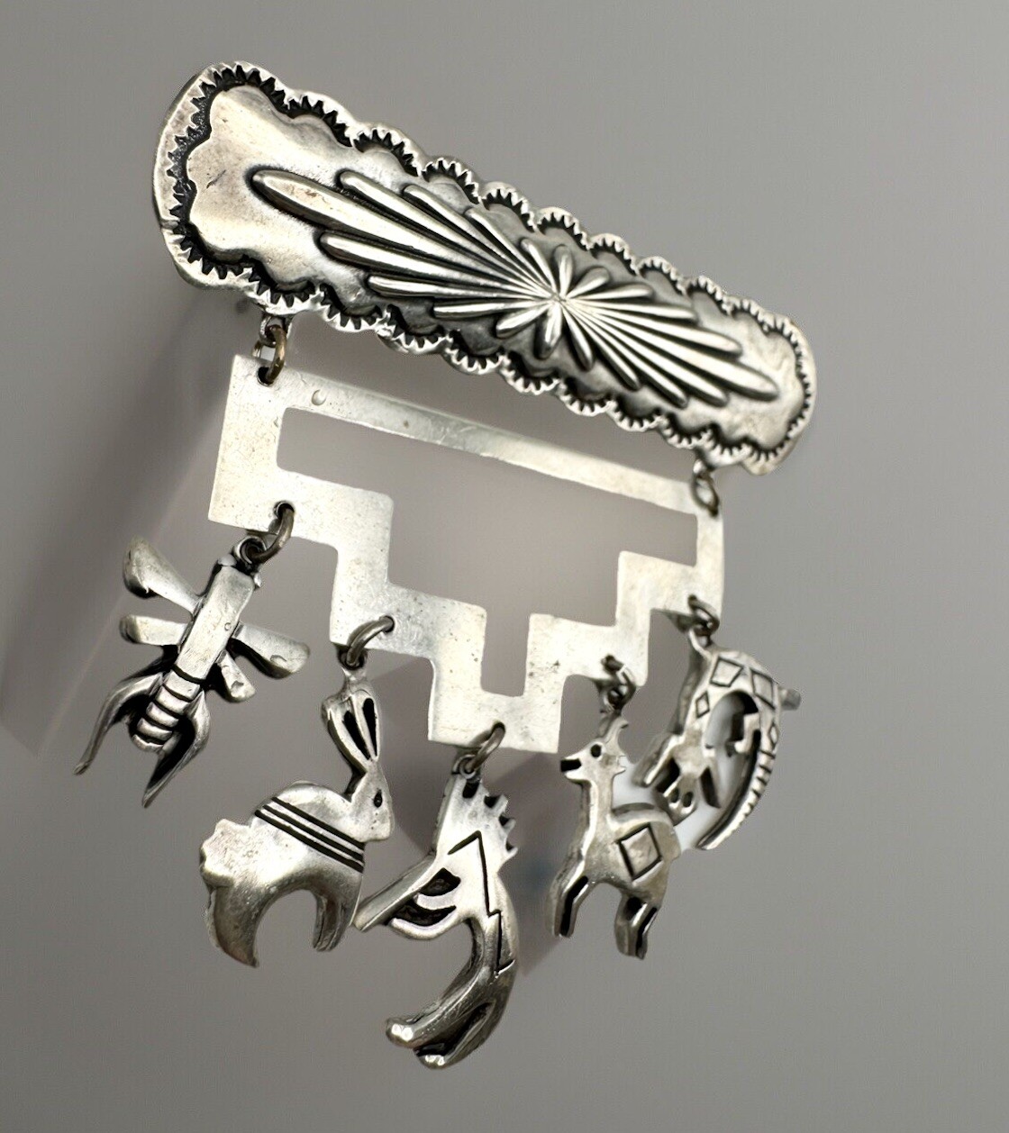 Authentic Native American Signed TEME Sterling Si… - image 3