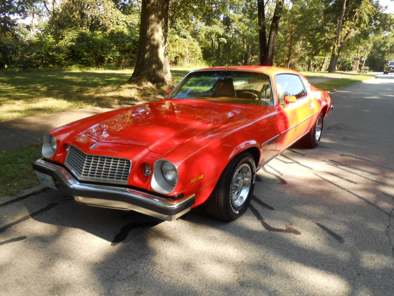 1976 Chevrolet Camaro lft qtr red | 24x36 inch poster | classic car