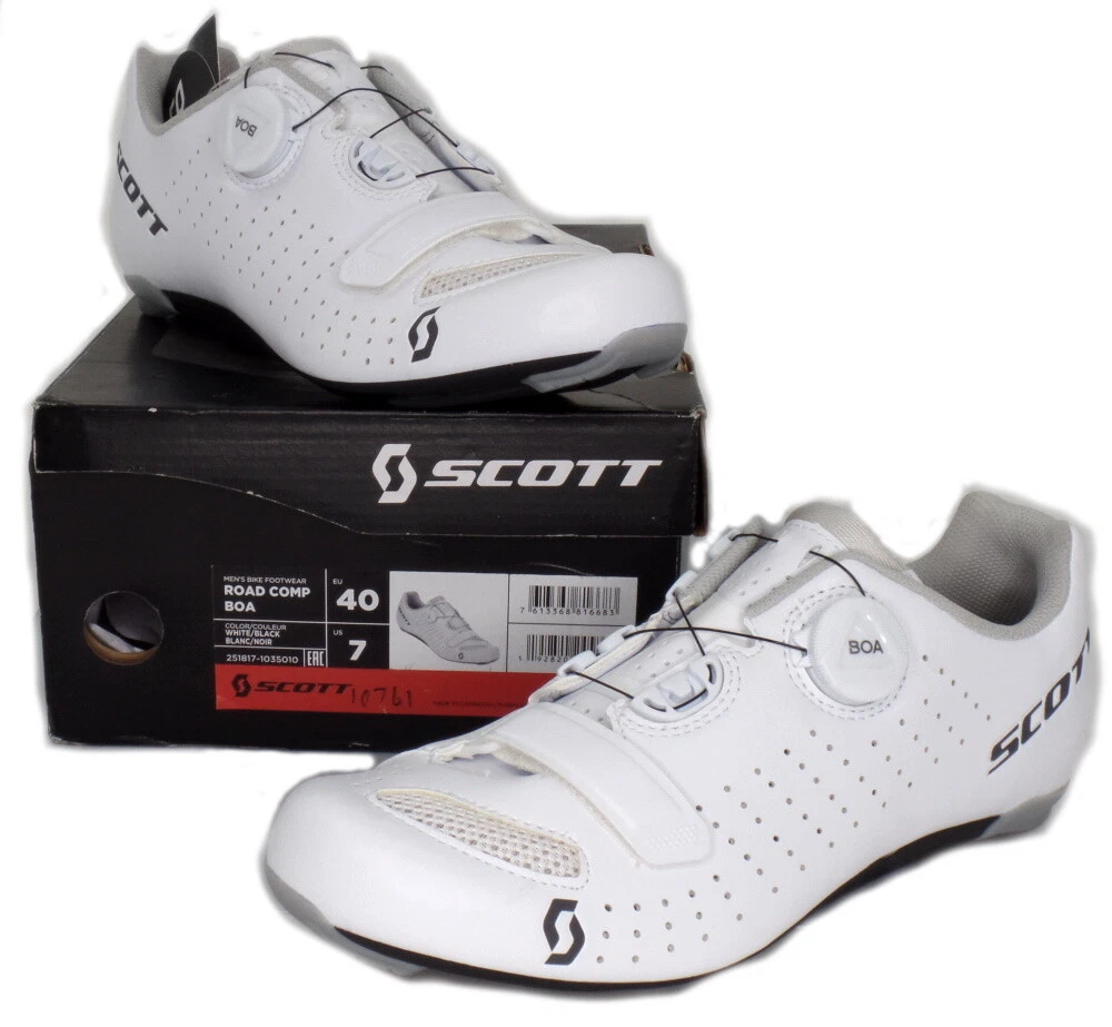 Scott Road Comp Boa Bike Cycling Shoes White Men s Size 40 US 7 EU