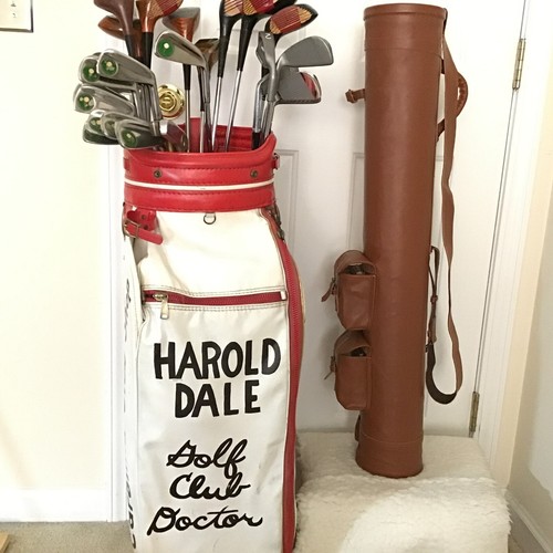 x 498 Genuine Leather Golf Bag, New , Custom Built, Two Ball/ Tee pockets - Picture 6 of 6