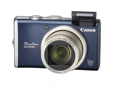 Blue Canon PowerShot SX200 lS 12.1MP 12x Optical Zoom CCD Digital Camera