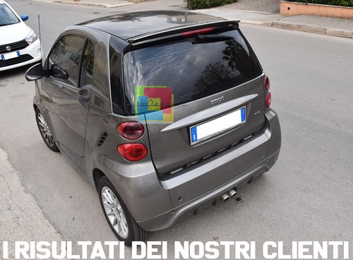 SMART ForTwo 451 Restyling 2012-2015 SPOILER DIFFUSORE POSTERIORE NERO LUCIDO - Foto 11 di 17