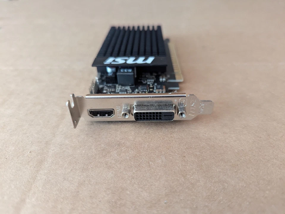 MSI GEFORCE GT 710 1GD3H LP FANLESS PCI-E LOW PROFILE VIDEO GRAPHICS CARD - Image 3 of 4