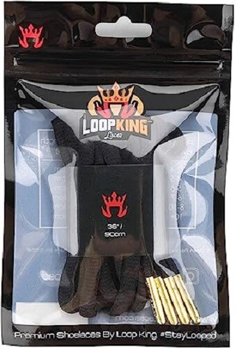 Loop King Schnürsenkel 1 Paar Luxus ovale Schuhschnürsenkel mit goldenen Spitzen - Bild 6 von 16
