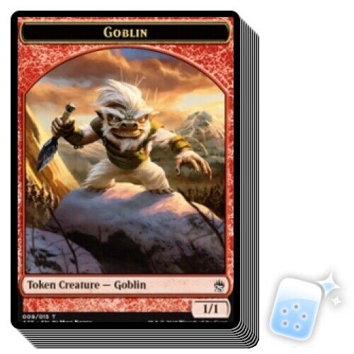 10 pcs Goblin Token (9/15) M/NM Magic: The Gathering MTG Masters 25 - Afbeelding 1 van 1