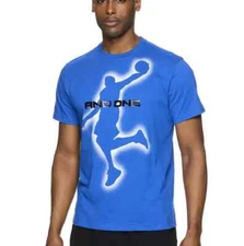 And1 Men's Basketball Graphic Tee Shirt SMALL Lapsis Blue Color NEW