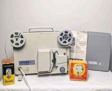 Vintage Home Movie Projector Baskon Automatic Model 500 w/OG Box and Movies