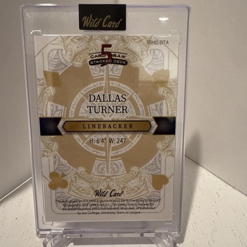 Dallas Turner Auto Wild Card 5 Card Draw Orange Lazer Asso di Diamanti 2/5 - Foto 2 di 2