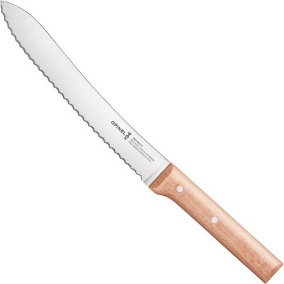Opinel Parallele Bread Knife   Serrated, Curved Blade for Slicing Bread and