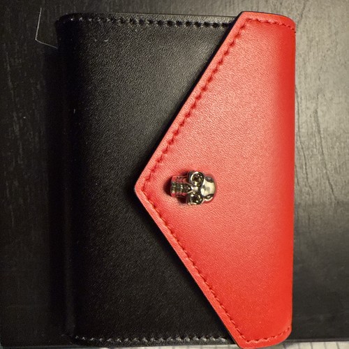 Alexander McQueen Unisex-Erwachsene Totenkopf Leder Spielkartenetui