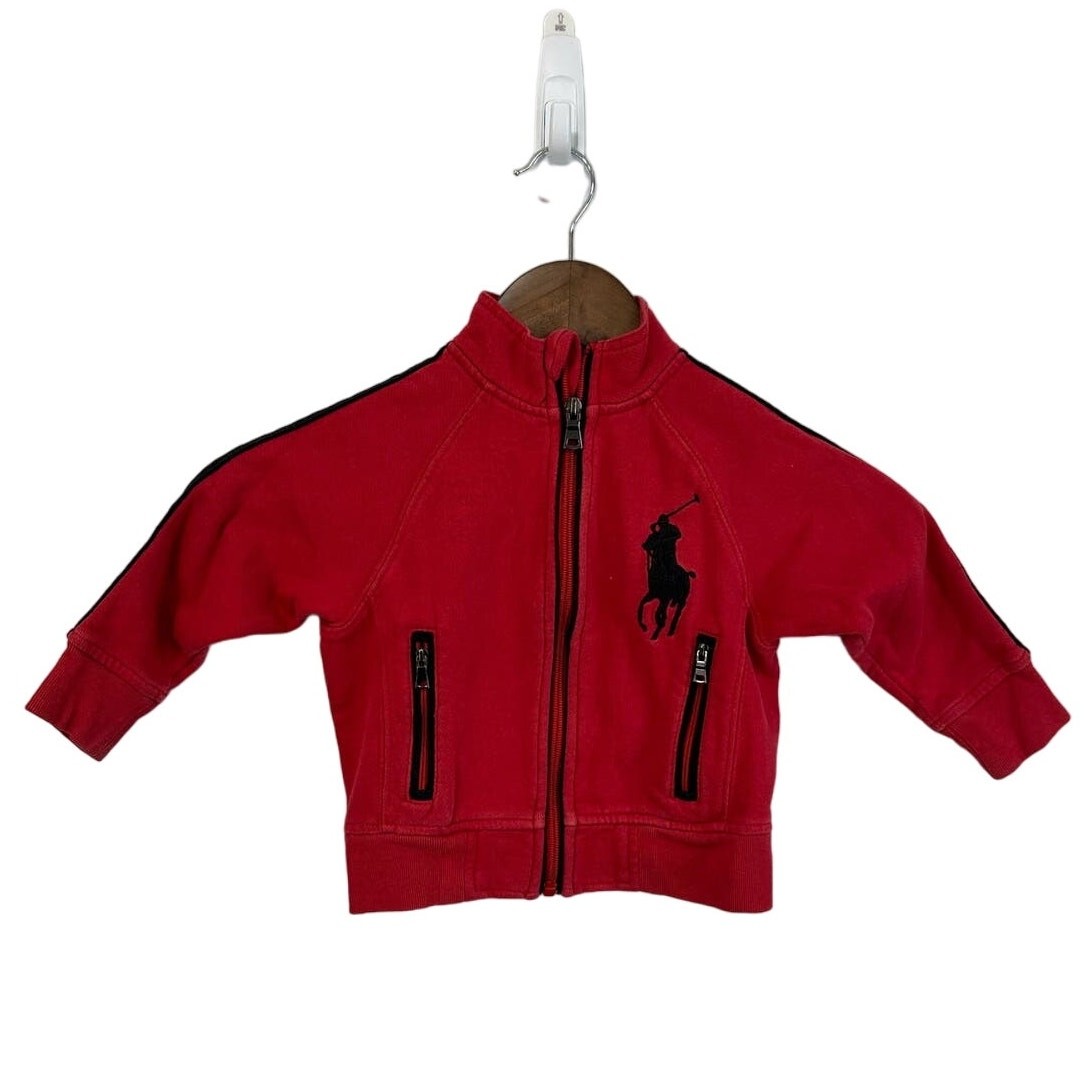 Polo Ralph Lauren bambino giacca grande pony full zip maglione manica lunga taglia 2T