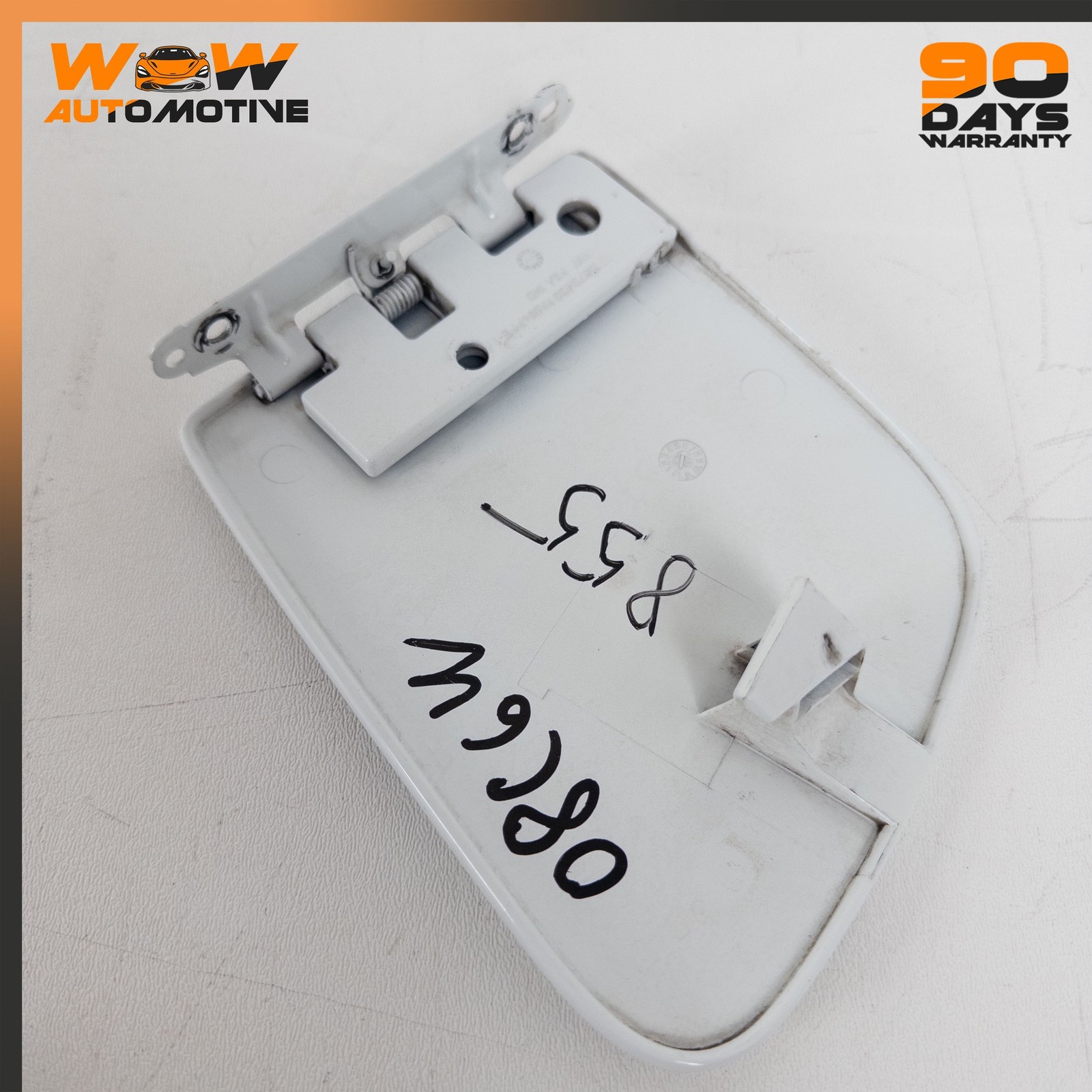 08-13 CHEVROLET CORVETTE C6 FUEL DOOR LID GAS TANK COVER WHITE 20978682 OEM