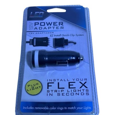 LED Innovation 12V Power Adapter Car Plug EZ Quick Clip Flex Strip Lights