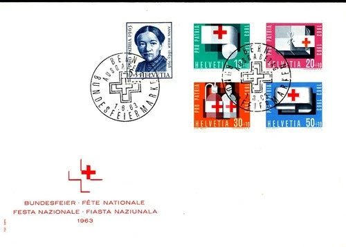 RED CROSS HEALTH MEDICINE 1963 SWITZERLAND FDC