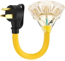 50 Amp to 20 Amp Welder Distribution Adapter Compatible with Nema 6-50p to 3X 5-