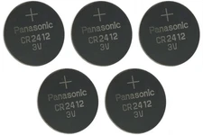 5 piece CR2412 LM2412 BR2412 2412 Panasonic bulk 3V Lithium Battery