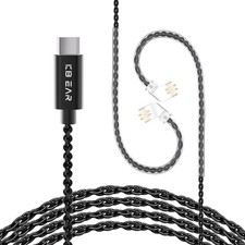 KZ ZS10 Pro IEM Cable, Type-C USB C Earbuds 1.5m, without mic, Black