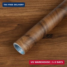 Wood Grain Contact Paper Peel and Stick Self Adhesive Dark Brown Wallpaper Wat