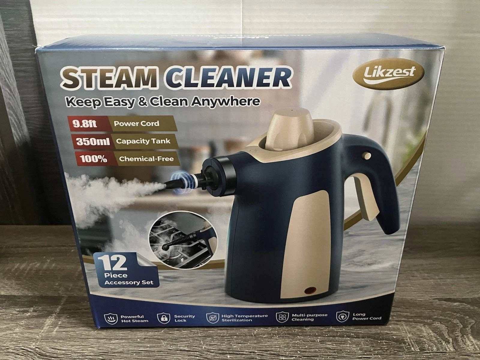 Pressurized Handheld Steam Cleaner Multi-Surface Steamer with 12Pcs Cleaning Kit