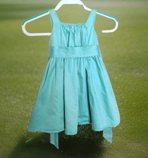 Toddler 2T Formal Dress Blue Cotton Davids Bridal Children Gown Flower Girl  