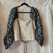 Anthropologie Women s Plus 2X Beige Floral Co...