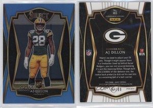 2020 Panini Select Premier Level Light Blue Prizm /99 AJ Dillon #165 Rookie RC