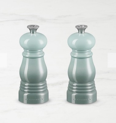 Salt & Pepper Mini Mills in Color, Sea Salt, New, By: Le Creuset