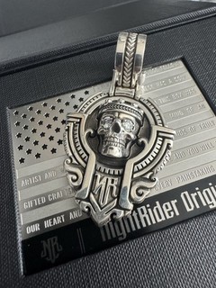 Night Rider Jewelry Guardian Pendant Moissanite Sterling Silver No Reserve!