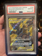 PSA 10: Pikachu & Zekrom GX Full Art Holo TAG TEAM 162/181