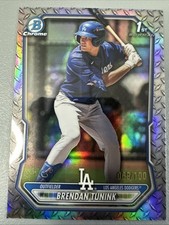 Brendan Tunink 2026 Bowman Chrome 1st Steel Metal Refractor #86/100 - Dodgers