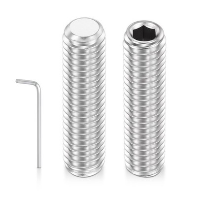 20pcs [M5-0.8x20mm] 18-8 Stainless Steel Flat Hex Socket Set Screws