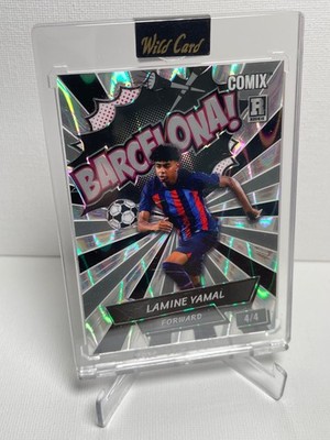 Lamine Yamal 2024 Wild Card Comix 4/4 Rookie RayWave Foil Barcelona Spain