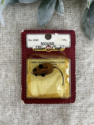 Vintage Mouse Fibre Craft No 6283 Wood Dollhouse Play Decor Accessory