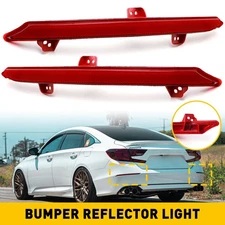 Rear Bumper Reflector Light Left+Right Side Red Fits For 2018-2022 Honda Accord