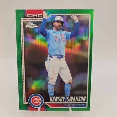  2026 Topps Chrome Dansby Swanson #187 Chicago Cubs Serial Numbered 58/99