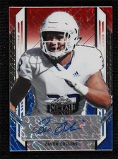 2021 Leaf Metal Draft Portrait Red White & Blue Marble /7 Zaven Collins Auto 0c6