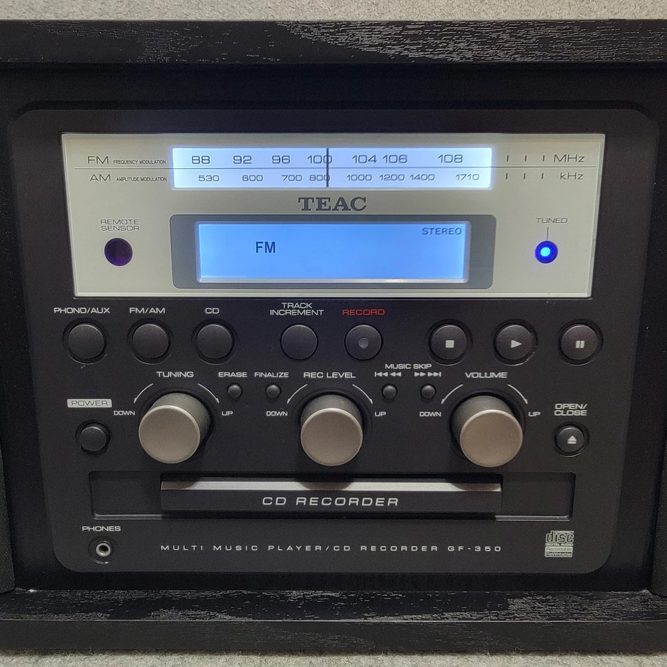 Teac GF-350 Multi Music Player / CD Recorder Burner Turntable Album Player AM/FM - Image 2 of 4