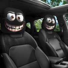 2pcs Star Wars Sith Warrior Car Headrest Covers   Smiley Face Print Universal AN