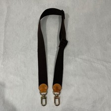 Louis Vuitton Canvas Leather Shoulder Strap Brown Gold Hardware
