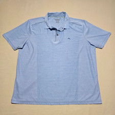Tommy Bahama Island Zone Polo Shirt Men Size 2XL Blue Short Sleeve Pullover