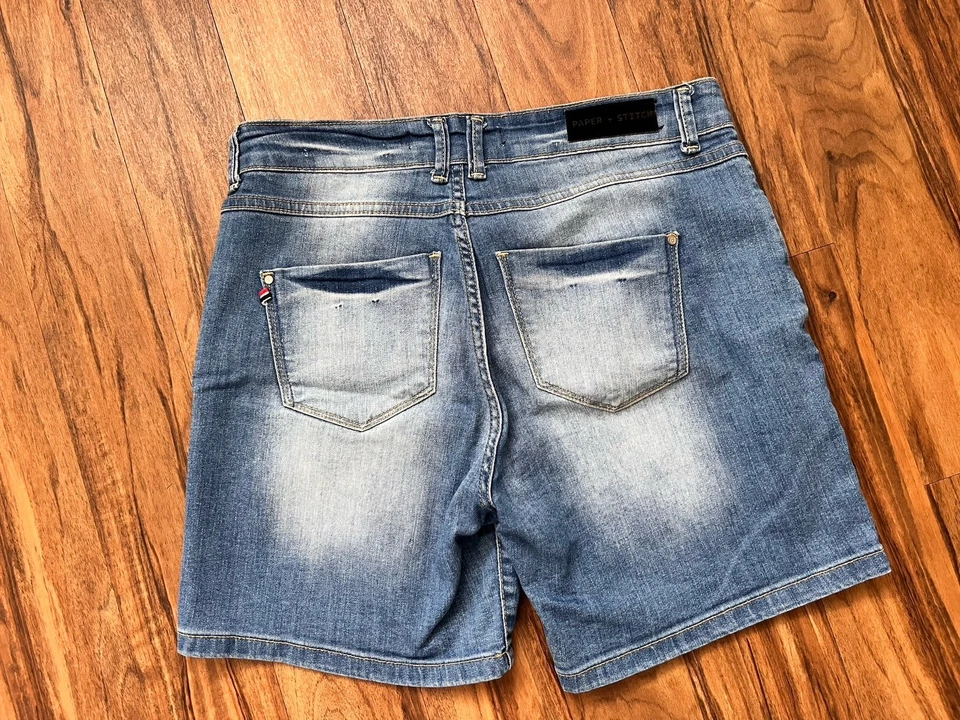 **Paper + Stitch*Gr. 38 *kurze Jeans*blau*Denim*stretch*Hose*Bermuda*TOP*Zustand - Bild 4 von 4