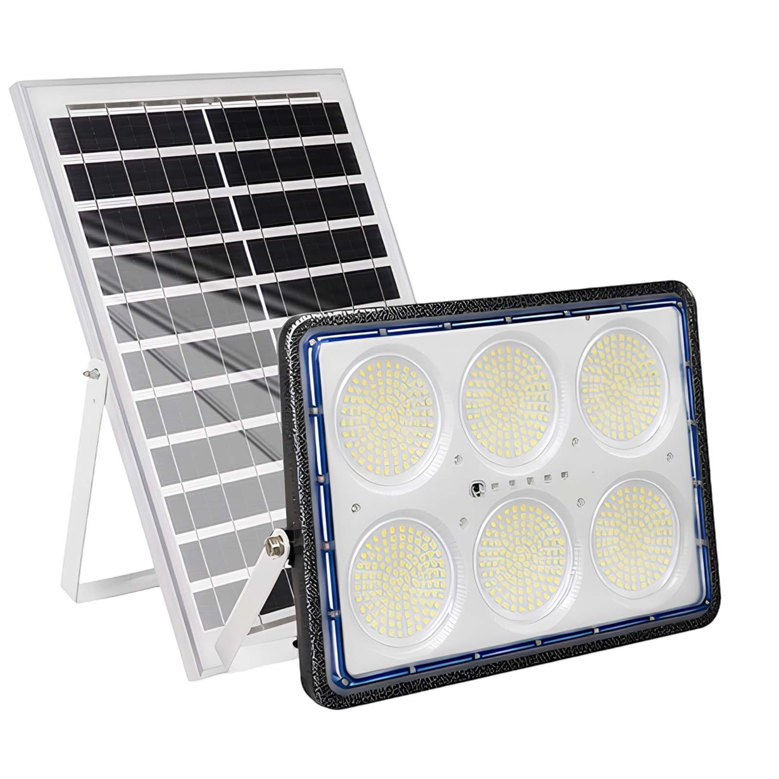 Projecteur solaire LED 19W gris automatique pour éclairer sans électricité et éviter les zones sombres
