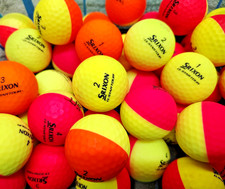 50 Srixon Q Star Tour DIVIDE 5A Yellow/Red/Orange Used Golf Balls 4dozen 2extra 